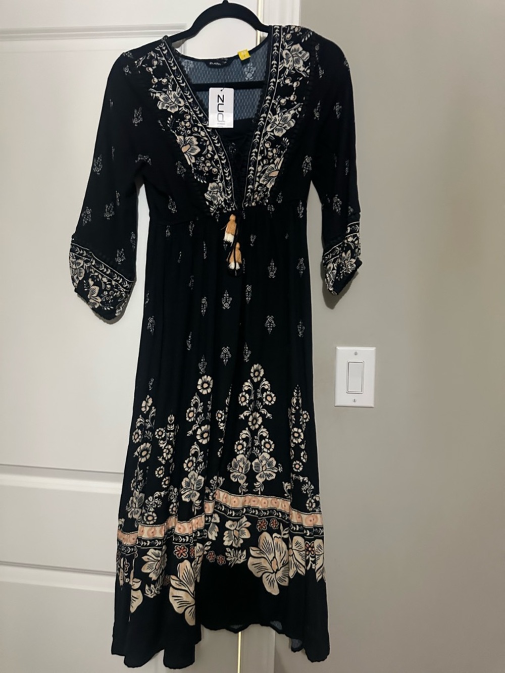 NWT Black Maxi Cotton Dress